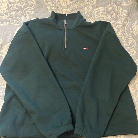 Tommy Hilfiger Tops - Tommy Hilfiger Women’s Forest Green Quarter-Zip Pullover Sweater